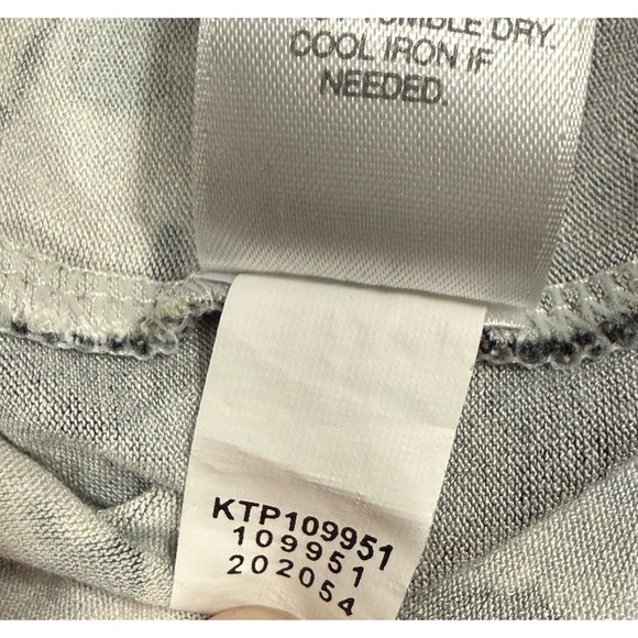 J Jill Wearever Womens Floral Boat Neck 3/4 Sleeve Top Stretchy Black Sz M - Picture 9 of 9